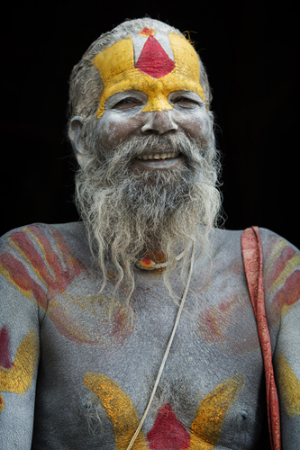 KATHMANDU - MAY 6: A sadhy at Pashupatinath Temple in Kathmandu,